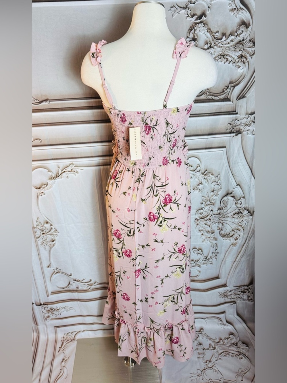 Pink Floral Ruffle-Trim Maxi Dress - Picture 5 of 12
